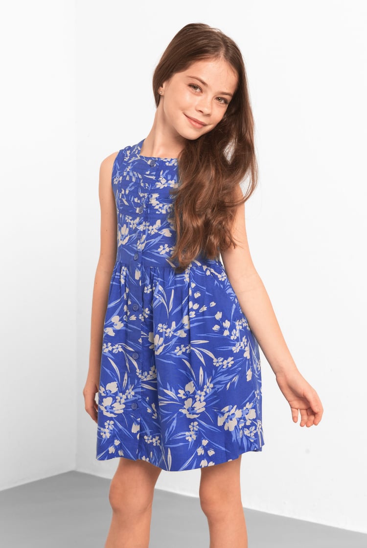 Garden Printed Sleeveless Dress (2/3yrs-8/9yrs)