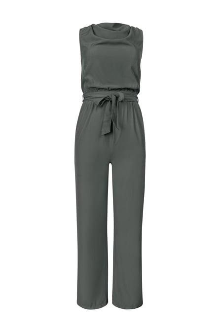 Women Green’s Sleeveless Blended Fabric Jumpsuit