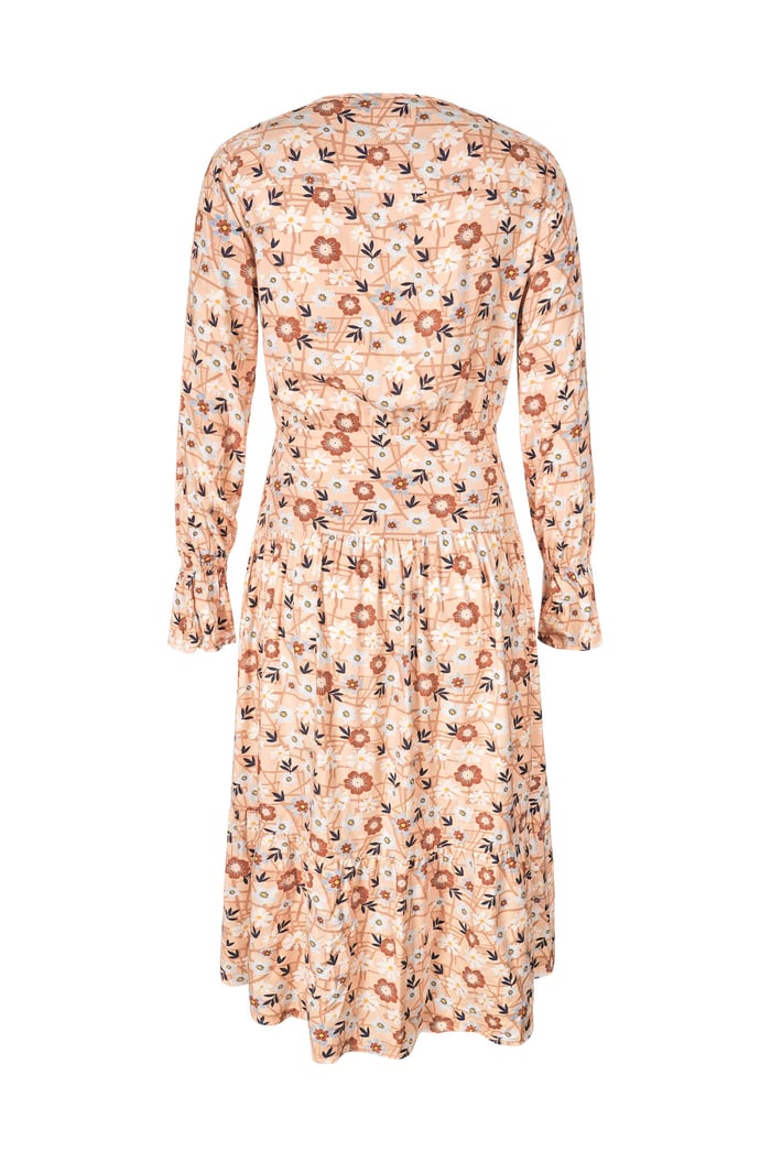 Viscose Long Sleeve Midi Dress