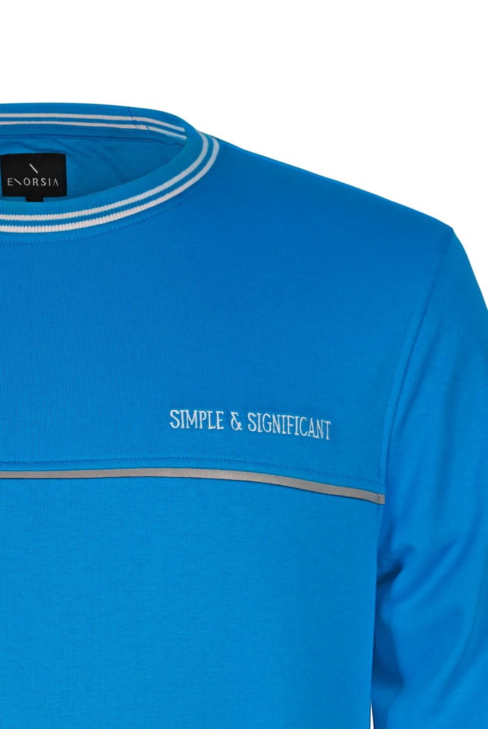 Simple & Significant Sweatshirt With Reflective Tape Detailing