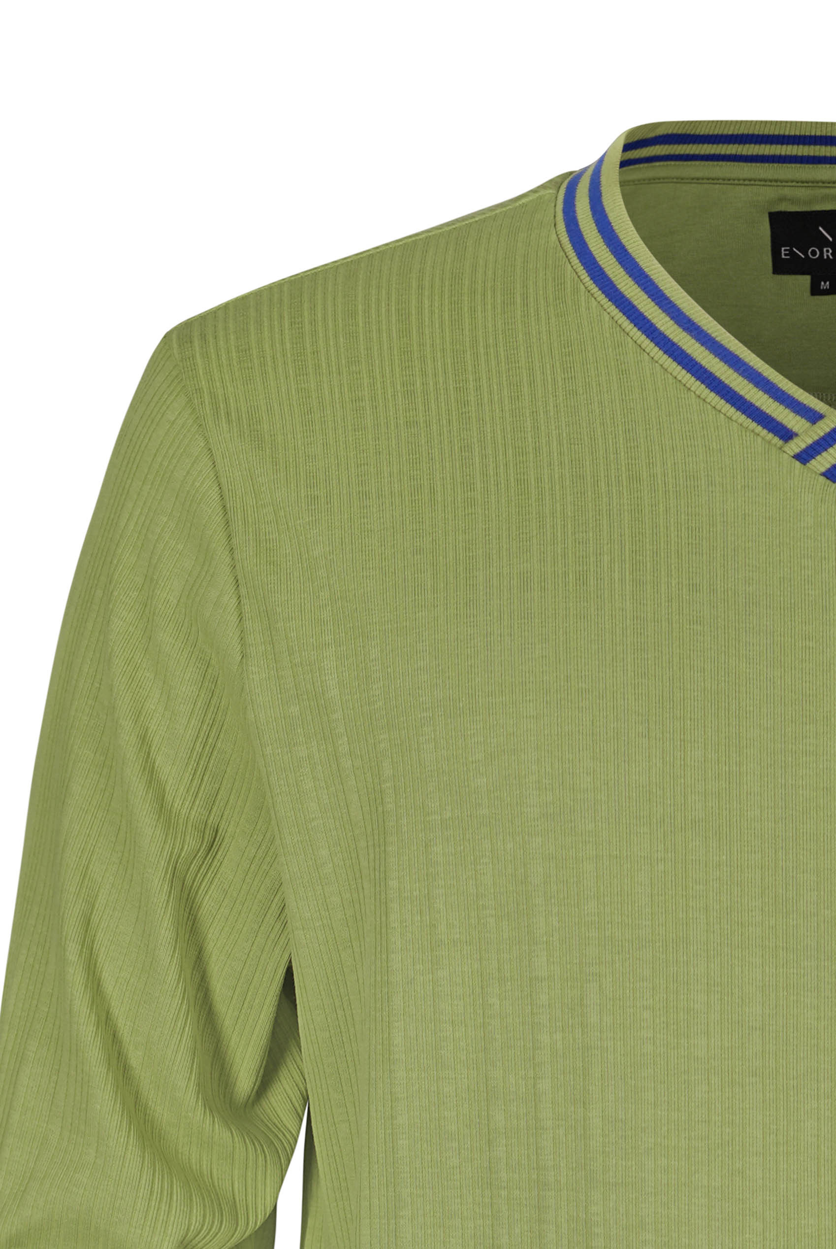 Contrast Ribbing V-Neck Sweatshirt