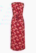 Floral Elegance Maxi Dress With Removable Sleeve