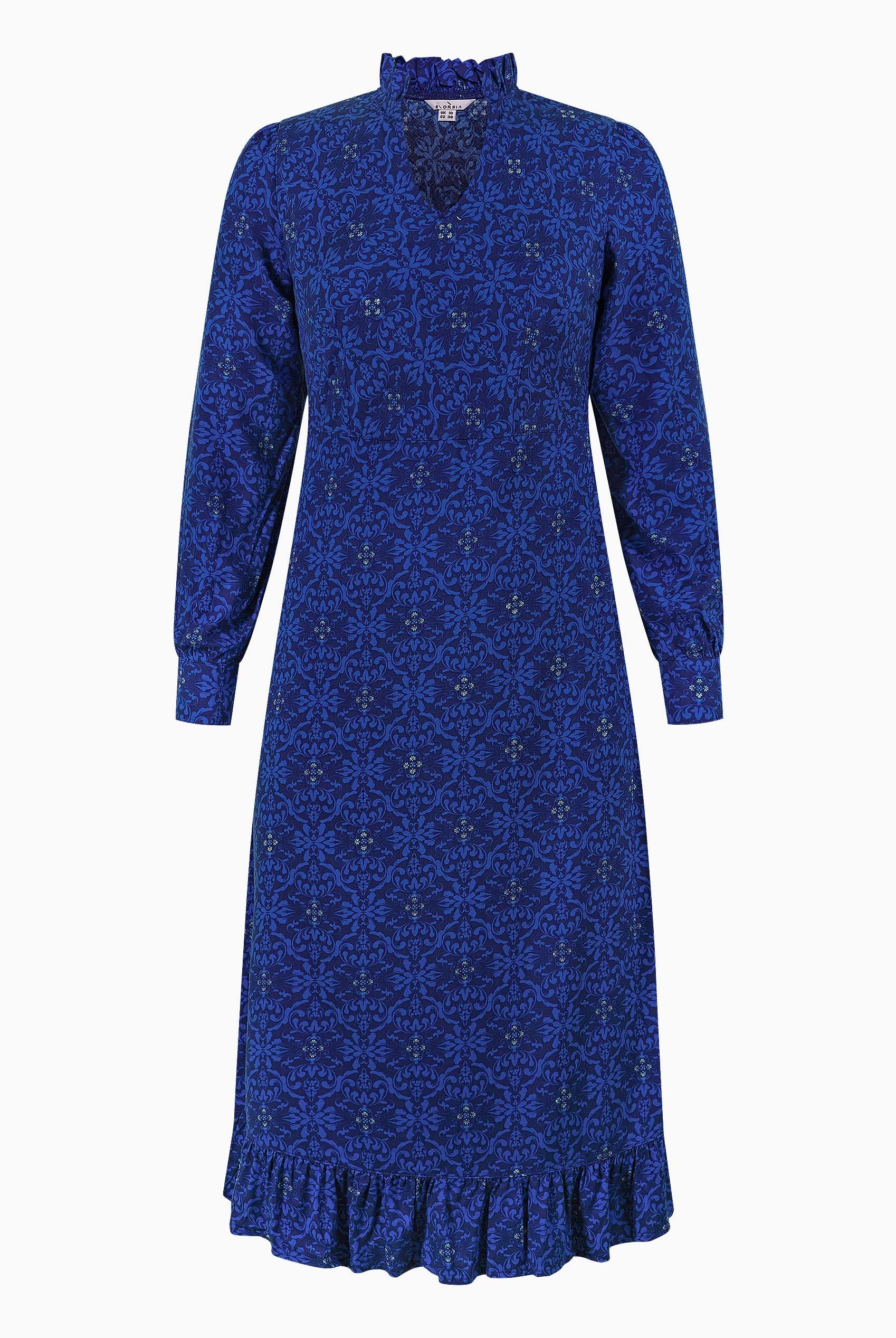 V-Neck Puff Sleeve Midi Dress