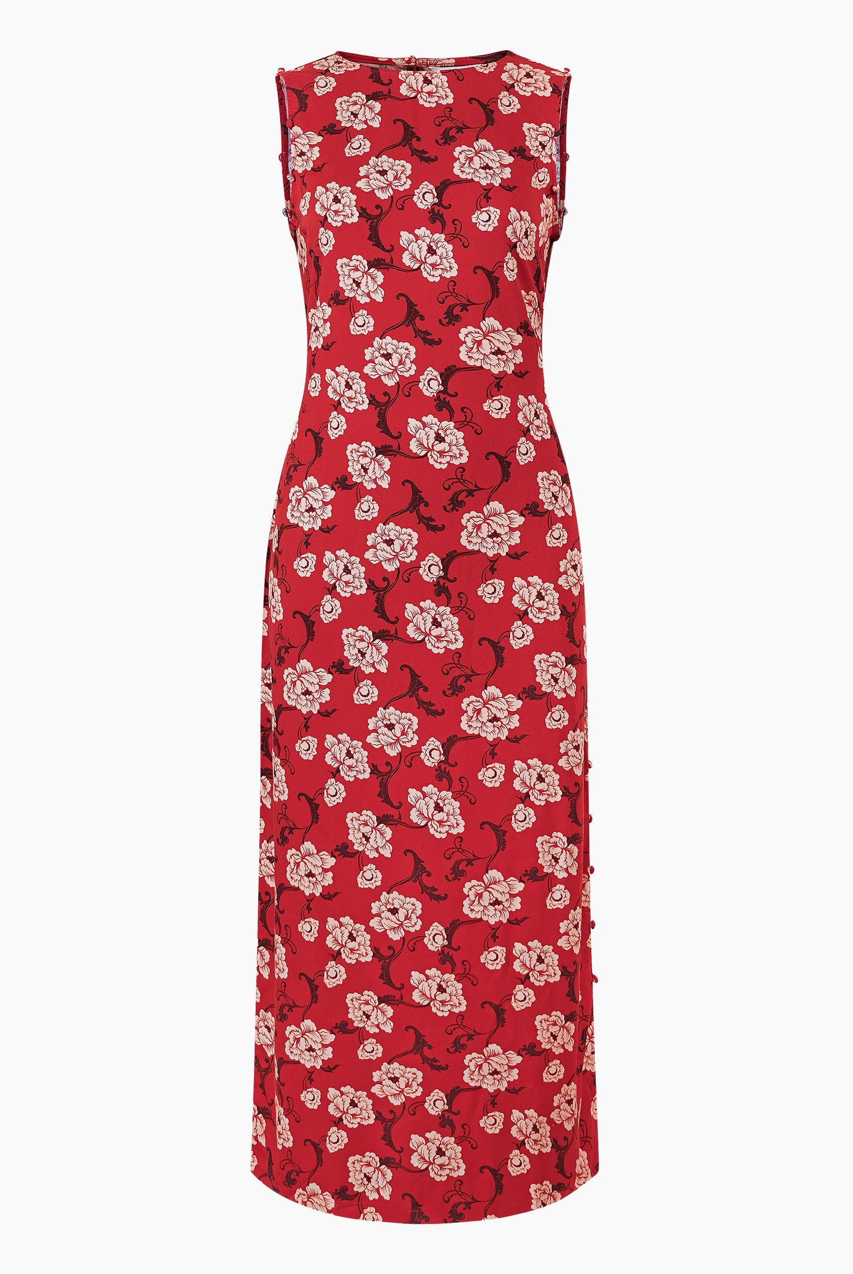 Floral Elegance Maxi Dress With Removable Sleeve