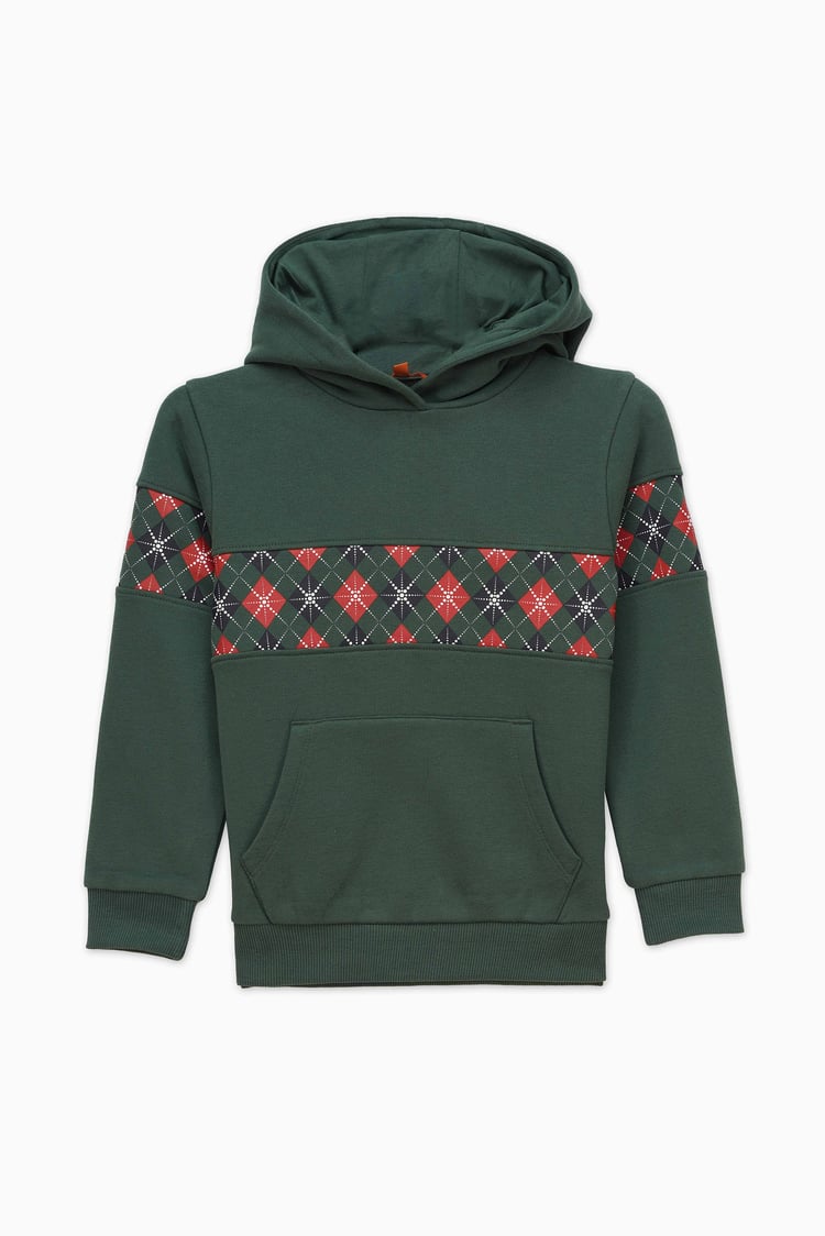 Girls Argyle Christmas Hoodie (12/18mths-7yrs)