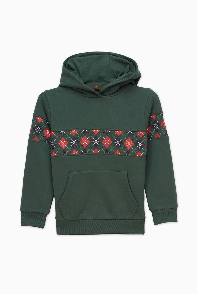 Girls Argyle Christmas Hoodie (12/18mths-7yrs)