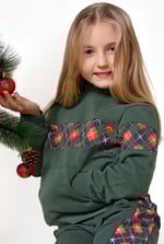 Girls Argyle Christmas Hoodie (12/18mths-7yrs)