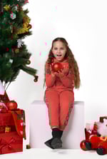 Girls Argyle Christmas Hoodie (12/18mths-7yrs)