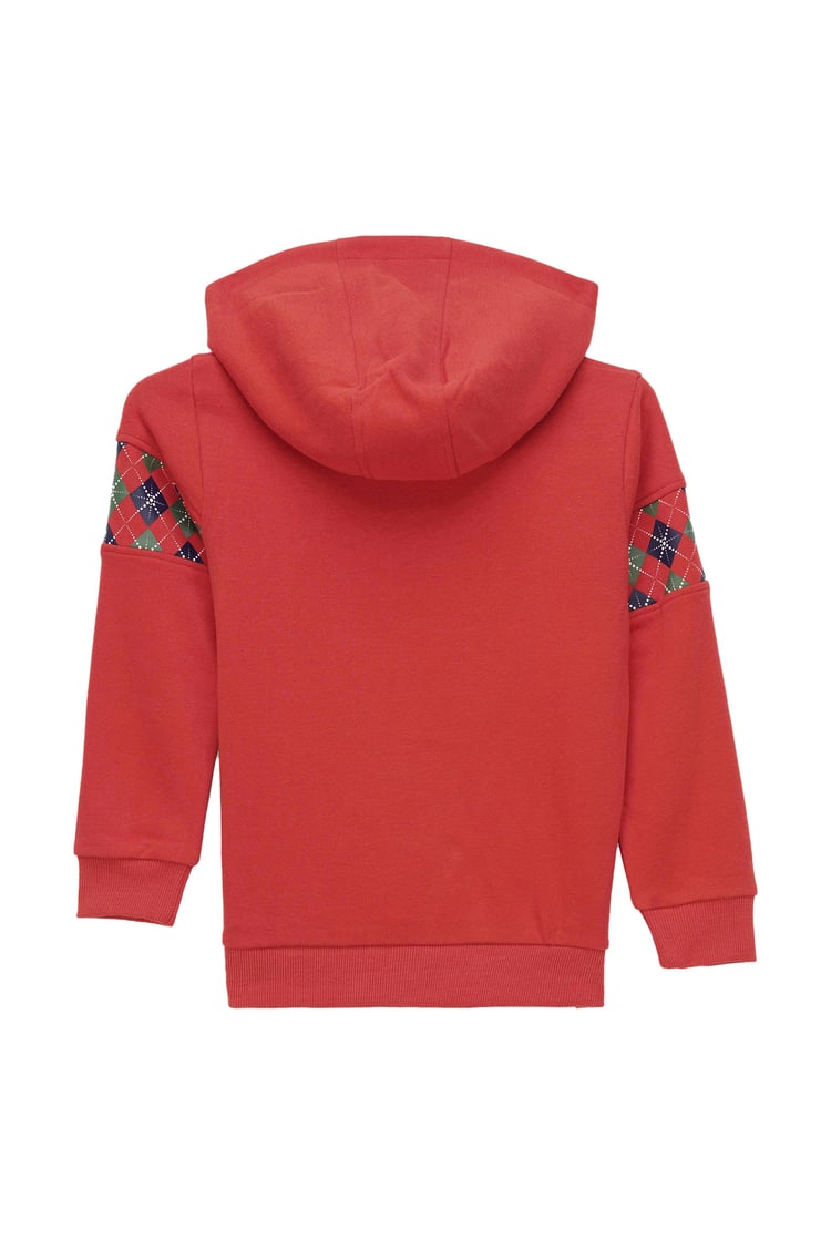 Girls Argyle Christmas Hoodie (12/18mths-7yrs)
