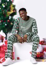 Mens Fair Isle Reindeer Print T-shirt