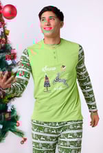 Mens Fair Isle Reindeer Print T-shirt