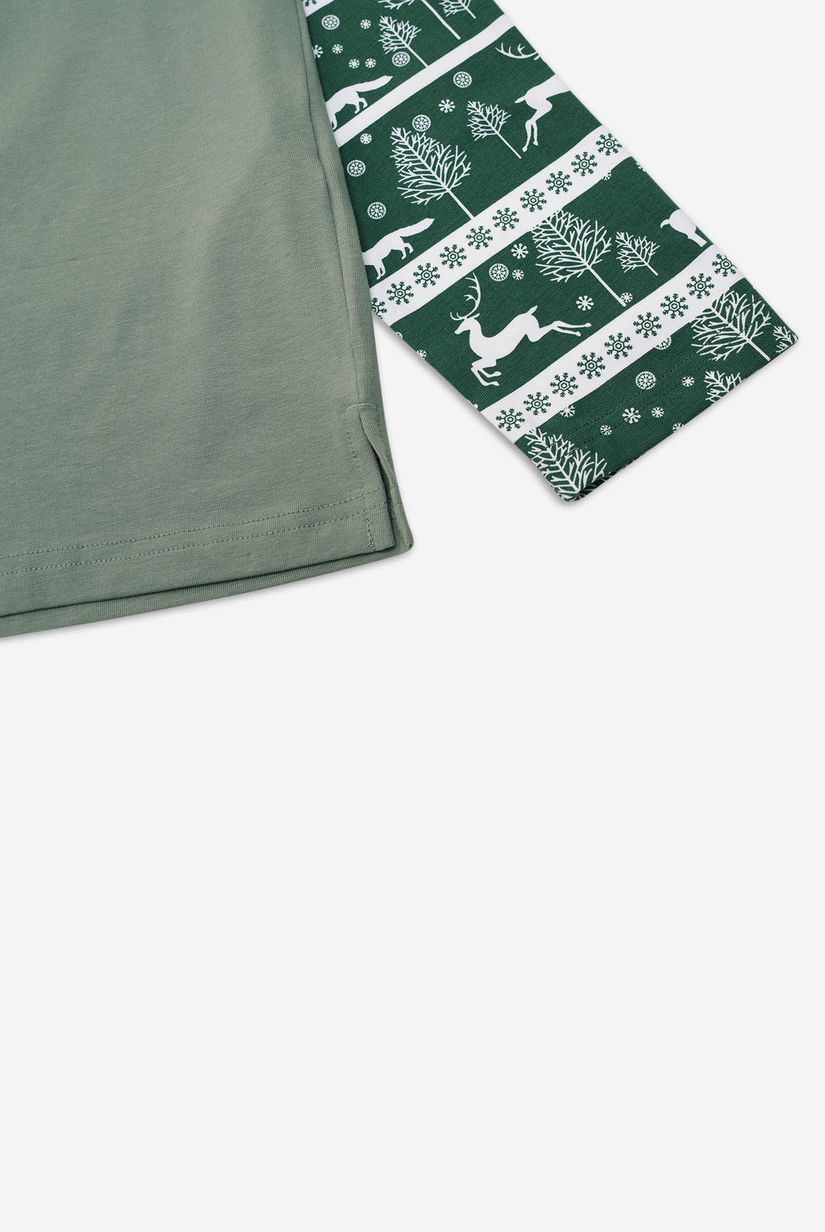 Mens Fair Isle Reindeer Print T-shirt