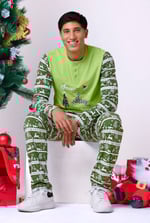 Mens Fair Isle Reindeer Print T-shirt