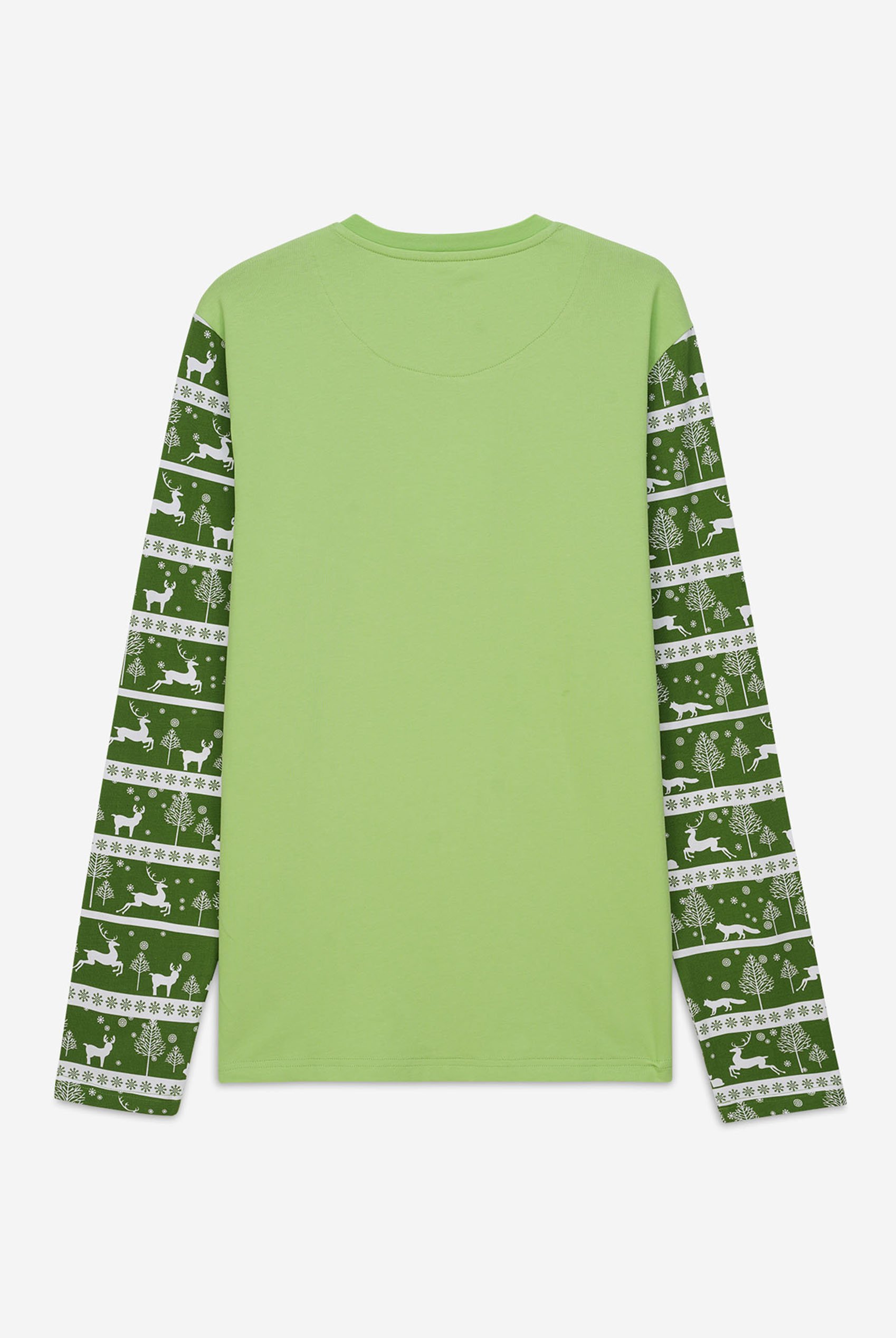 Mens Fair Isle Reindeer Print T-shirt