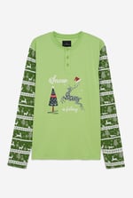 Mens Fair Isle Reindeer Print T-shirt