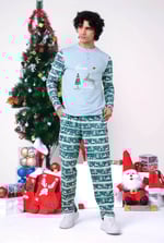 Mens Fair Isle Reindeer Print T-shirt