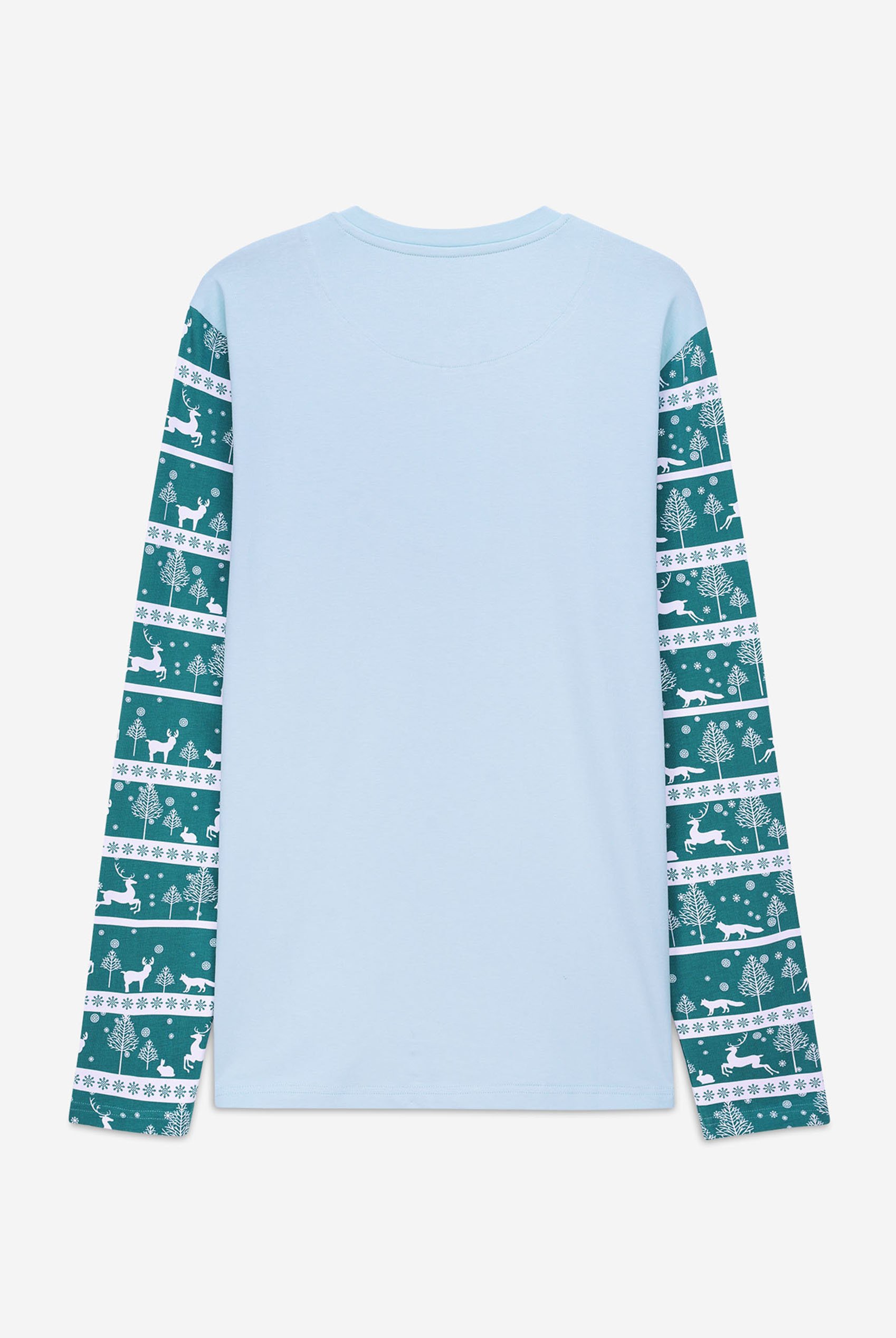 Mens Fair Isle Reindeer Print T-shirt