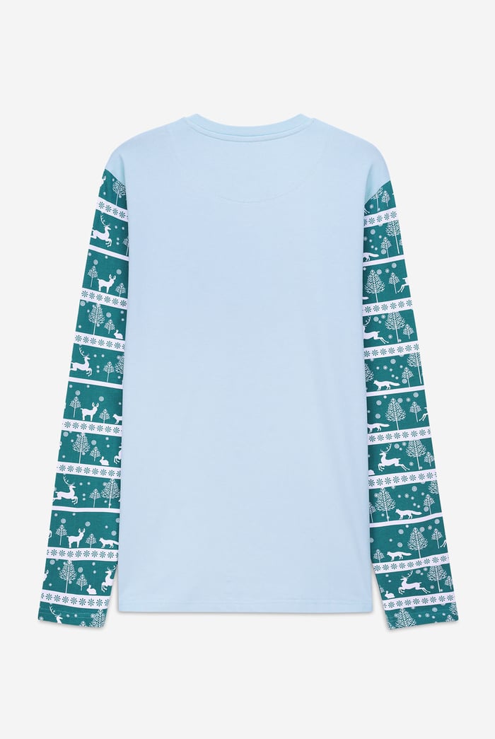 Mens Deer Print Christmas T-shirt