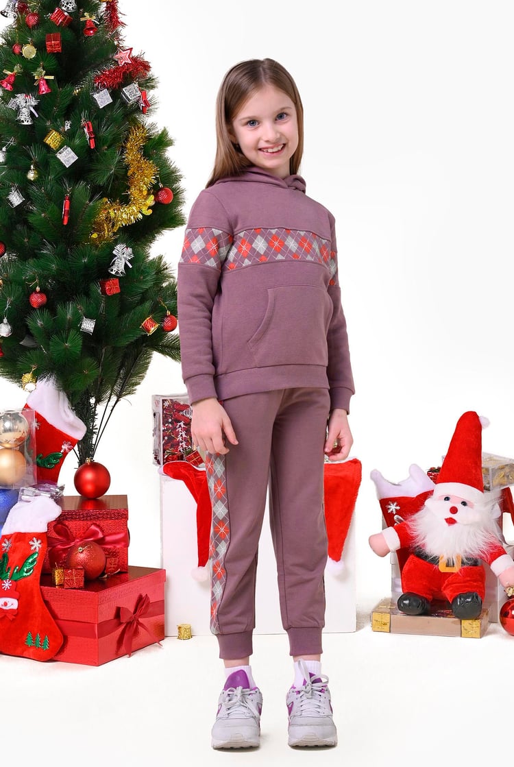 Girls Argyle Christmas Joggers (12/18mths-7yrs)