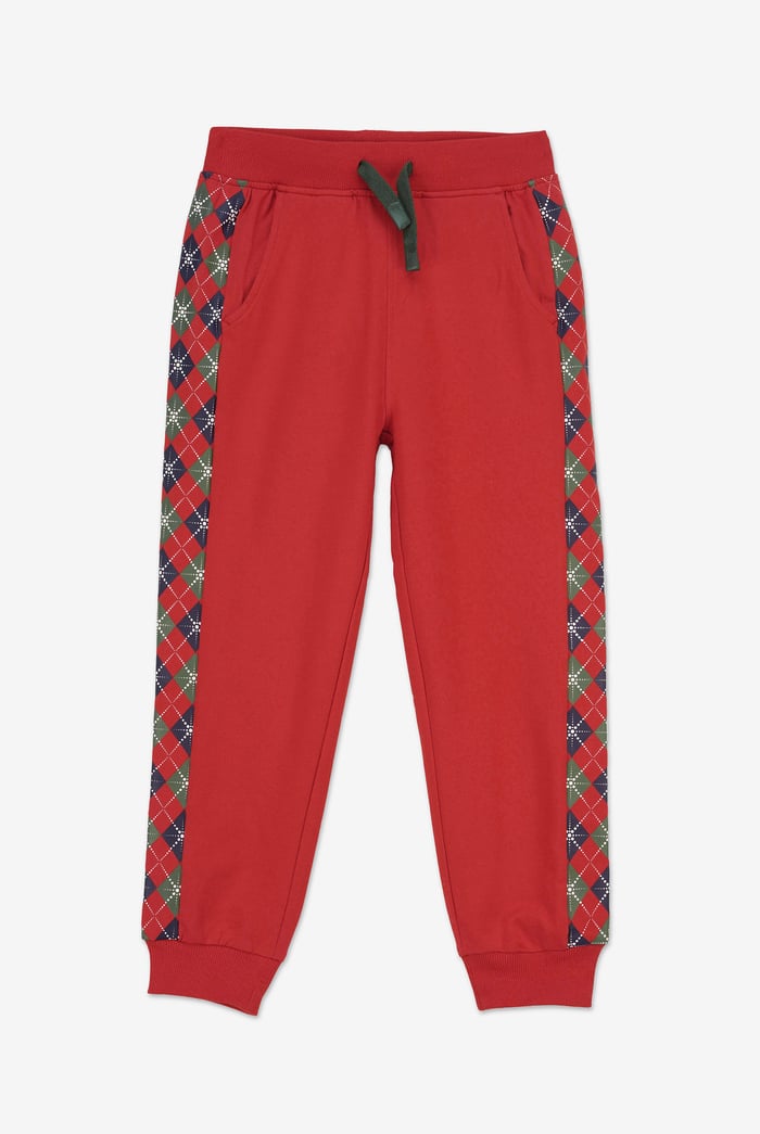 Girls Argyle Christmas Joggers (12/18mths-7yrs)