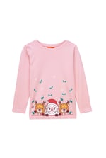 Girls Santa T-shirt (12/18mths-7yrs)