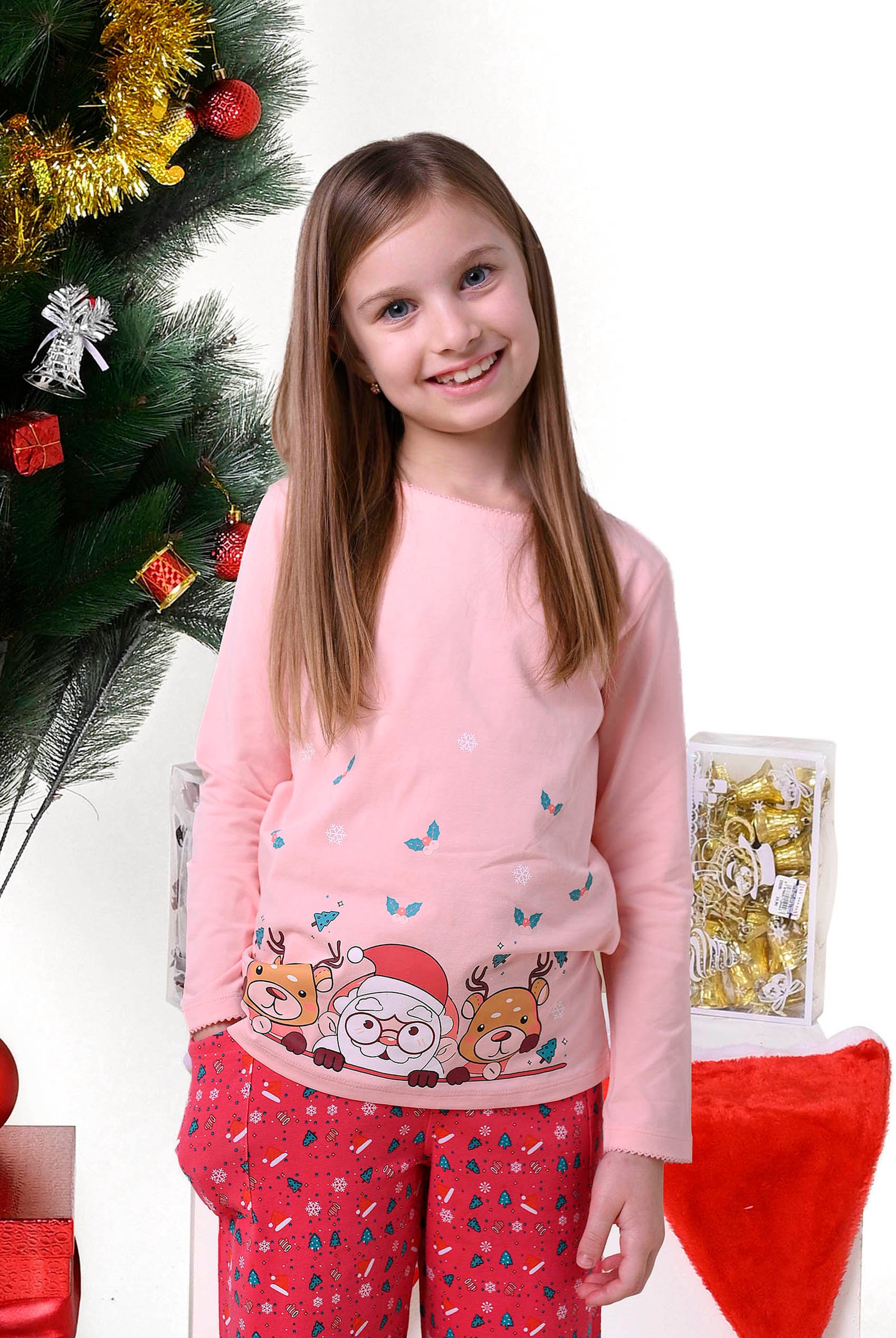 Girls Santa T-shirt (12/18mths-7yrs)