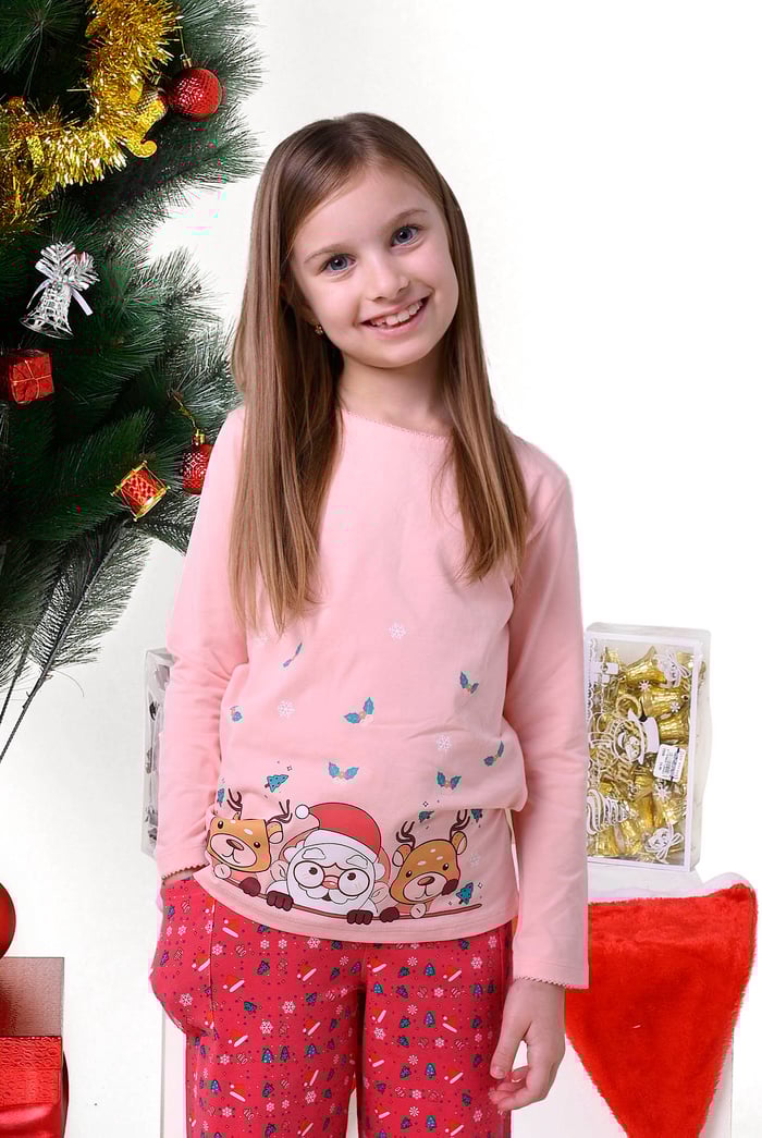 Girls Santa T-shirt (12/18mths-7yrs)
