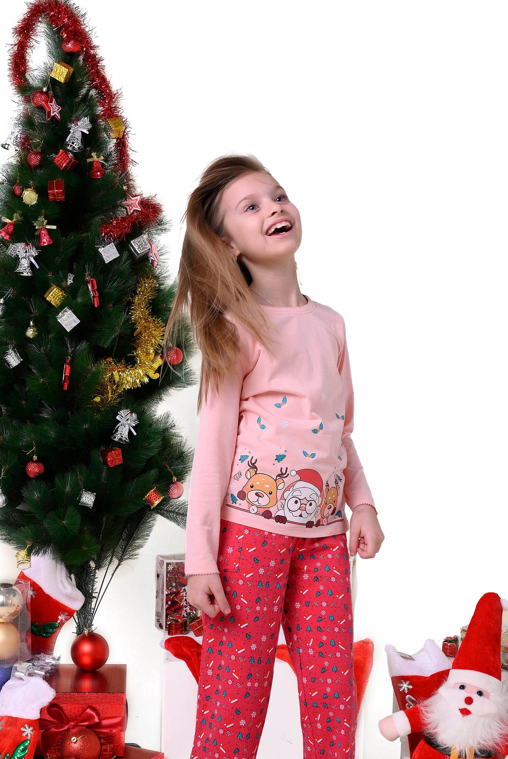 Girls Santa T-shirt (12/18mths-7yrs)