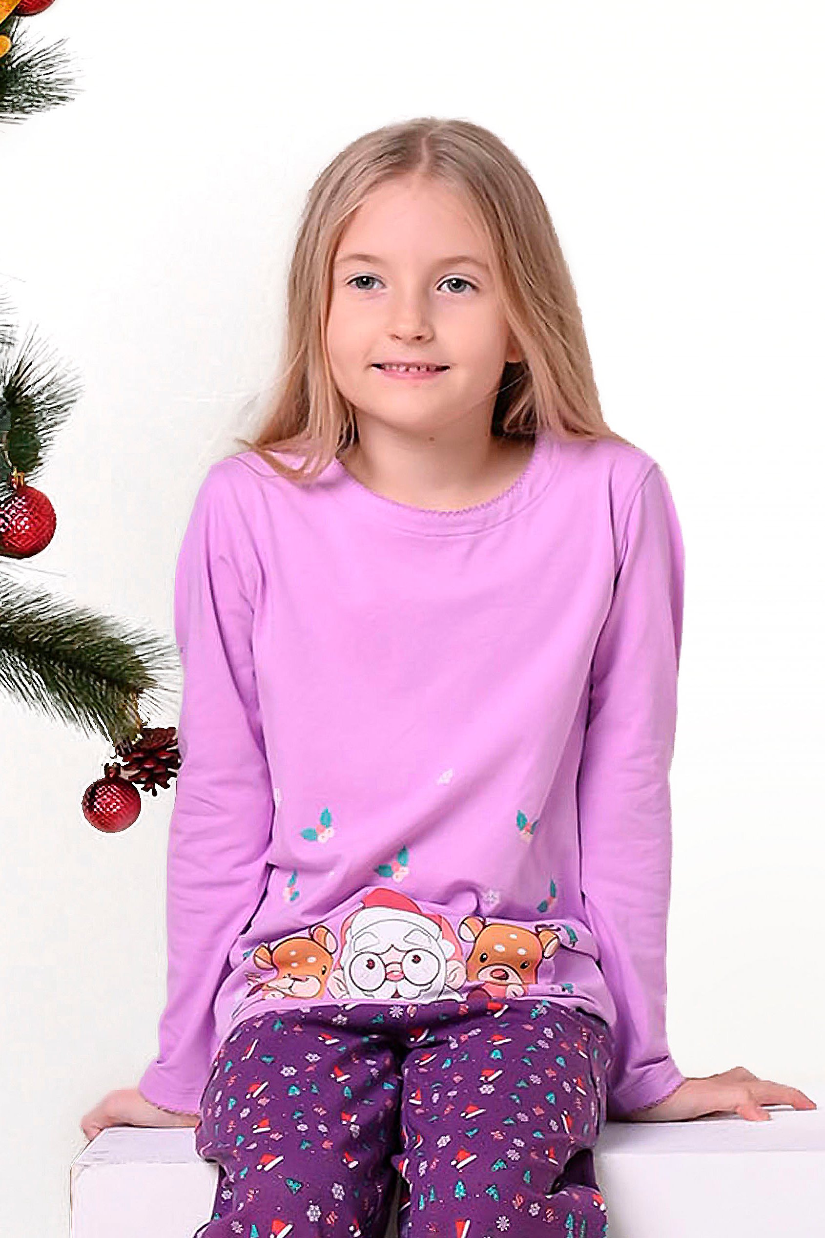 Girls Santa T-shirt (12/18mths-7yrs)