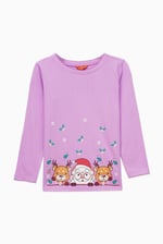 Girls Santa T-shirt (12/18mths-7yrs)