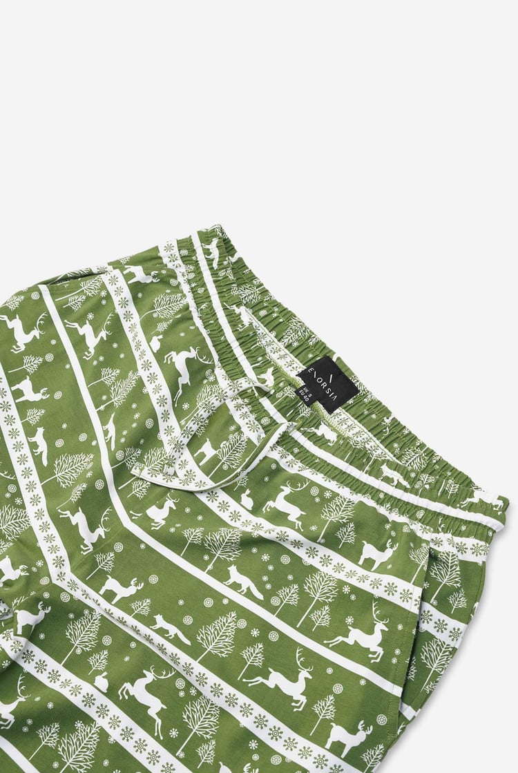 Mens Fairisle Print Christmas Pyjama Bottoms