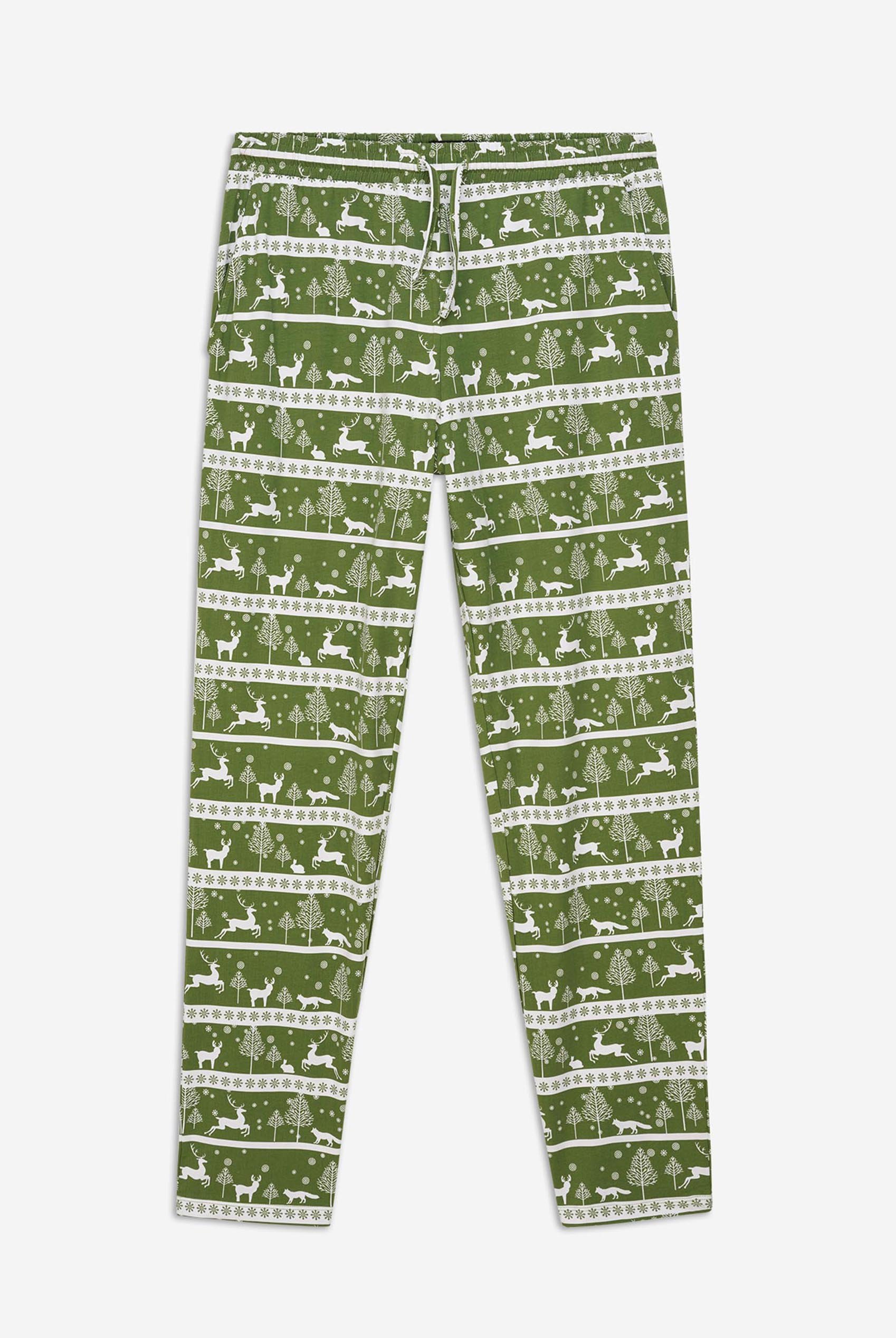 Mens Fairisle Print Christmas Pyjama Bottoms