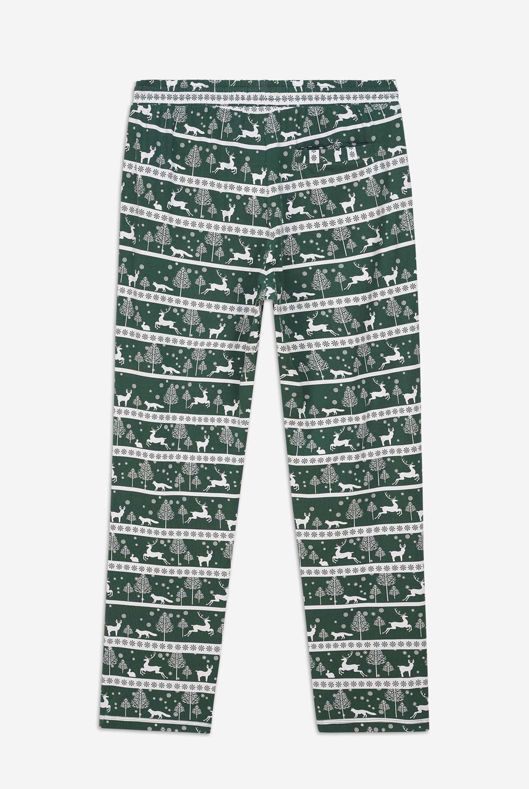 Mens Fairisle Print Christmas Pyjama Bottoms