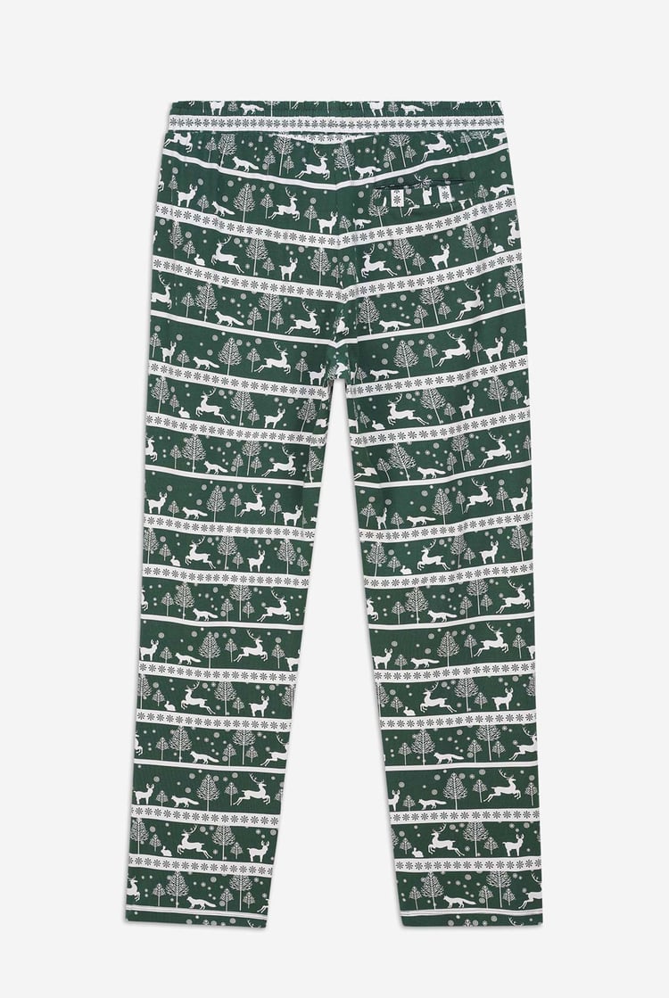 Mens Fairisle Print Christmas Pyjama Bottoms