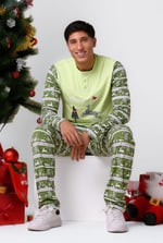 Mens Fairisle Print Christmas Pyjama Bottoms