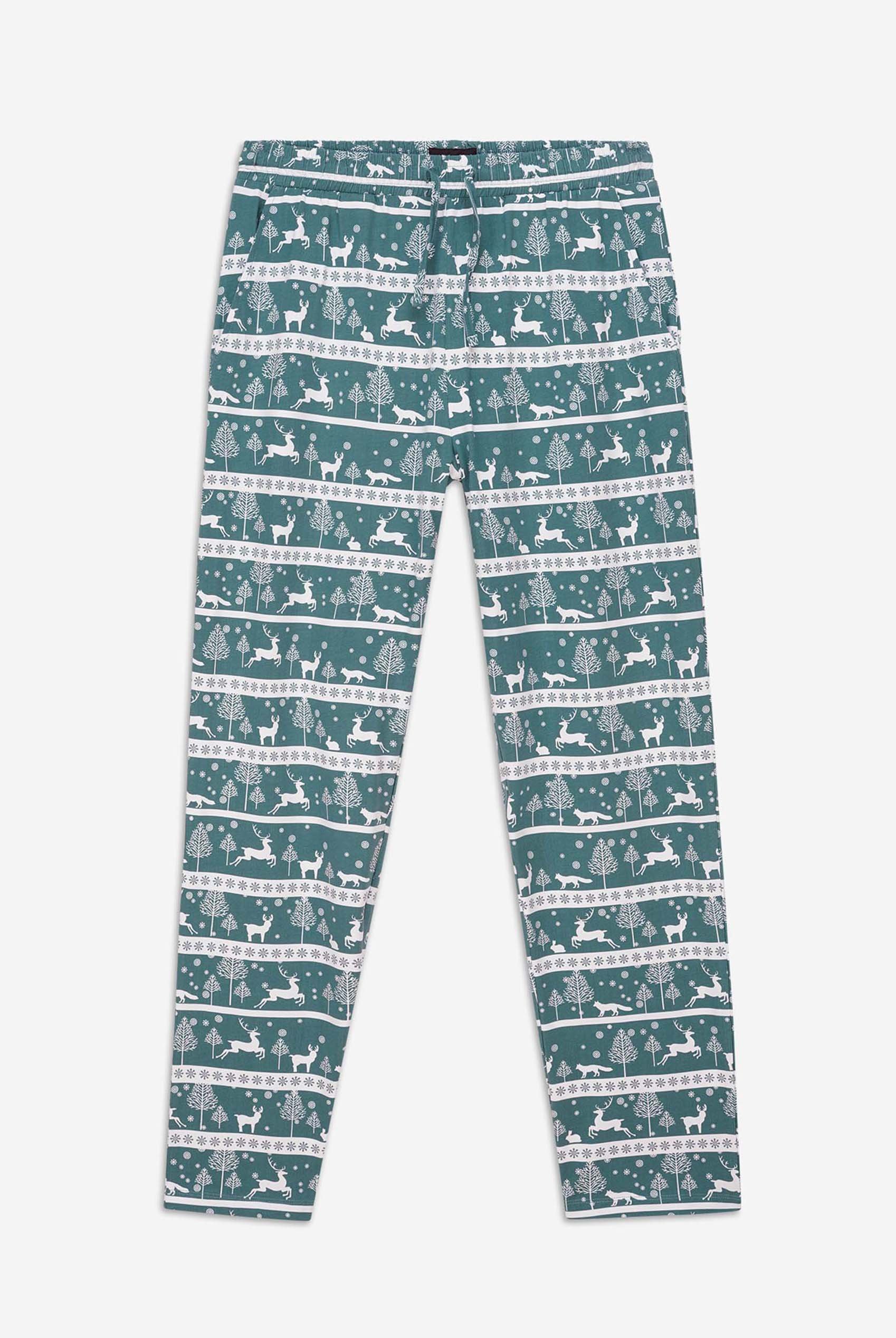 Mens Fairisle Print Christmas Pyjama Bottoms