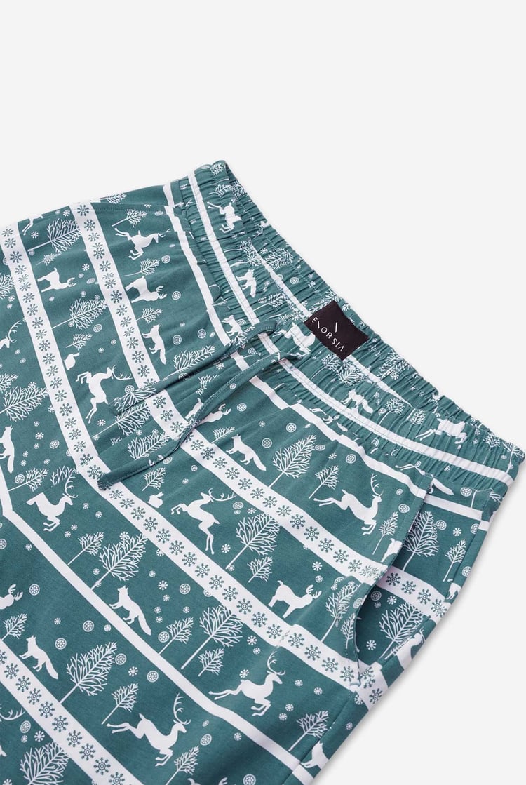 Mens Fairisle Print Christmas Pyjama Bottoms