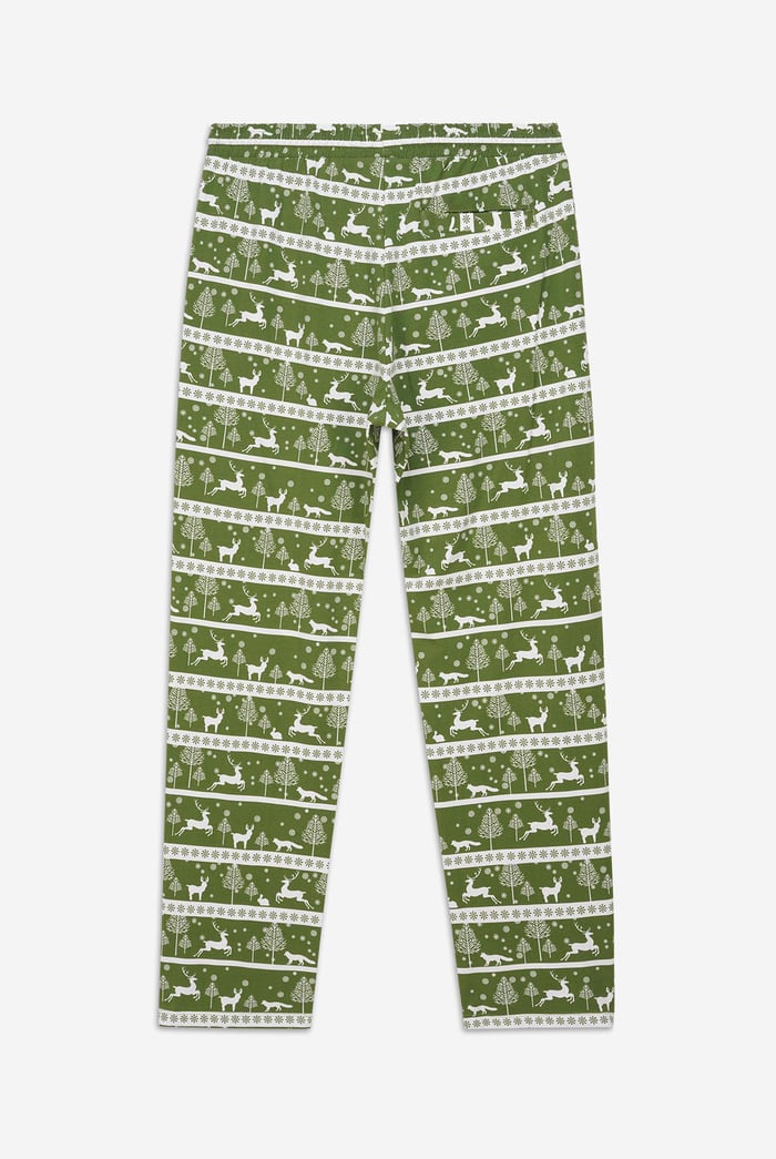 Mens Fairisle Print Christmas Pyjama Bottoms