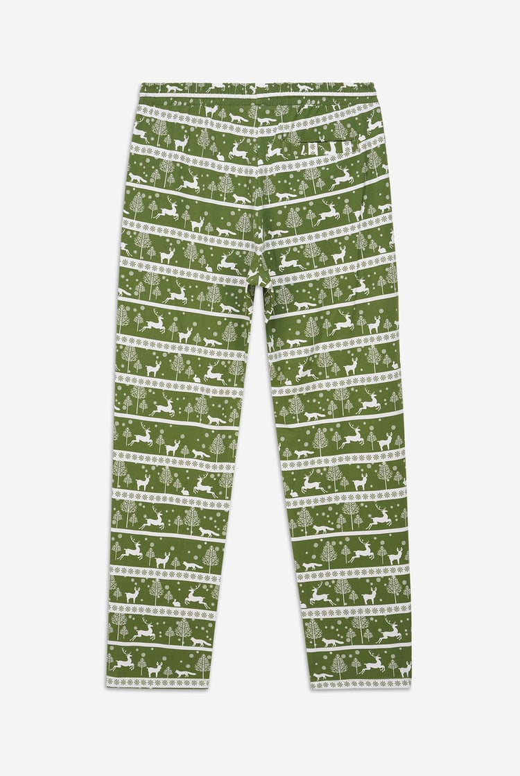 Mens Fairisle Print Christmas Pyjama Bottoms