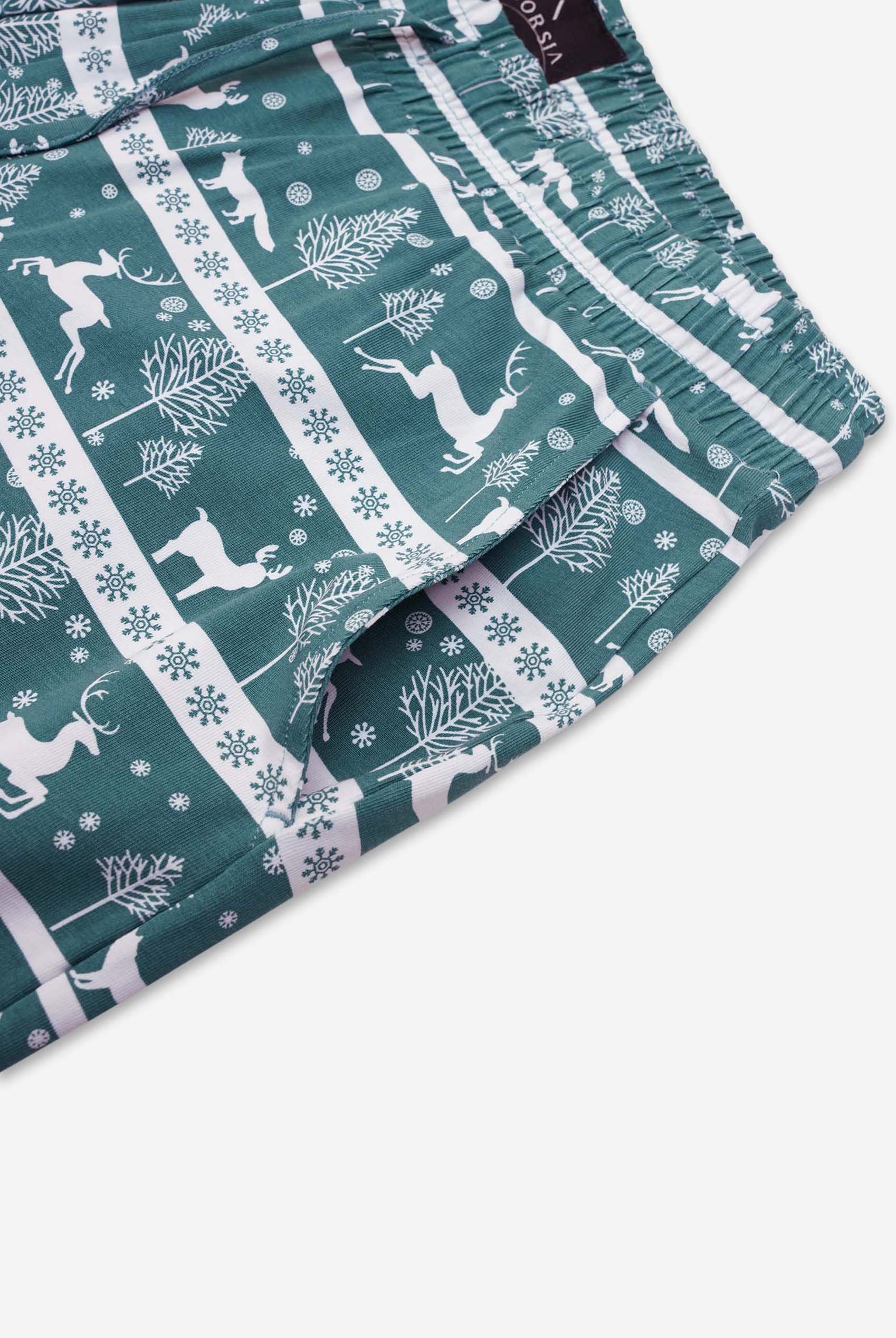 Mens Fairisle Print Christmas Pyjama Bottoms