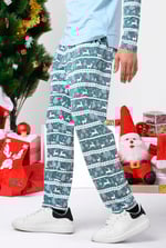 Mens Fairisle Print Christmas Pyjama Bottoms