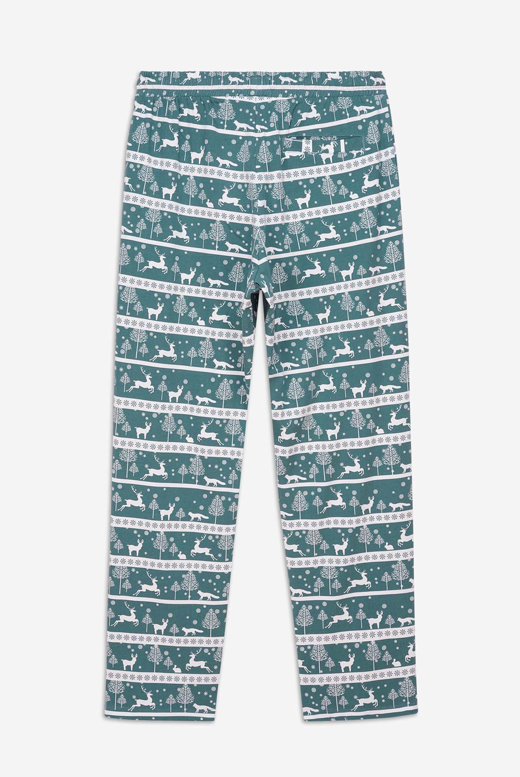 Mens Fairisle Print Christmas Pyjama Bottoms