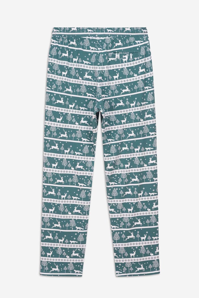 Mens Fairisle Print Christmas Pyjama Bottoms