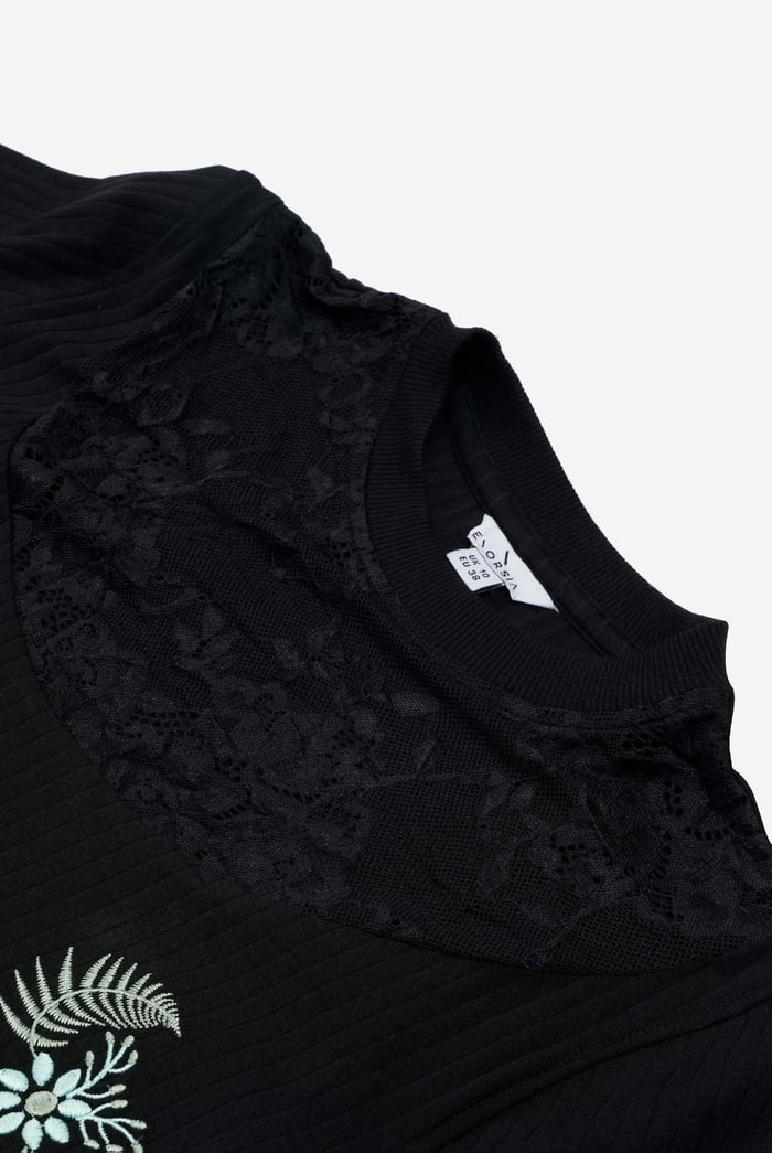 Lace Detail Long Sleeve Bodycon Dress