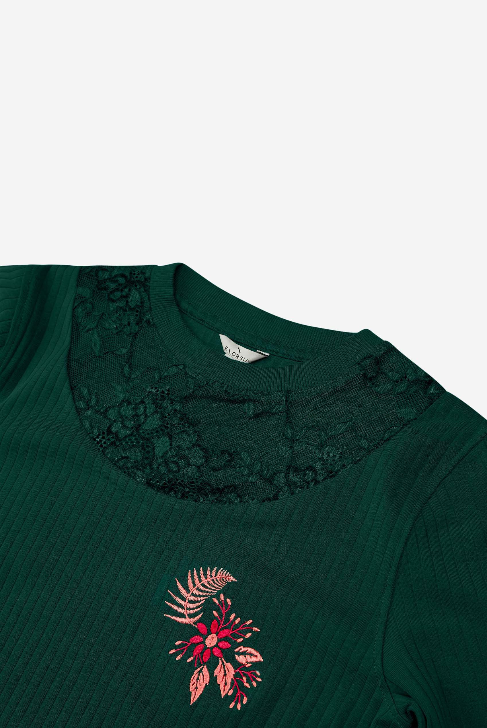 Lace Detail Long Sleeve Bodycon Dress