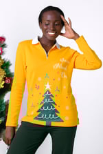 Womens Festive Half Zip Top