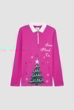 Womens Festive Half Zip Top