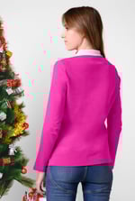 Womens Festive Half Zip Top
