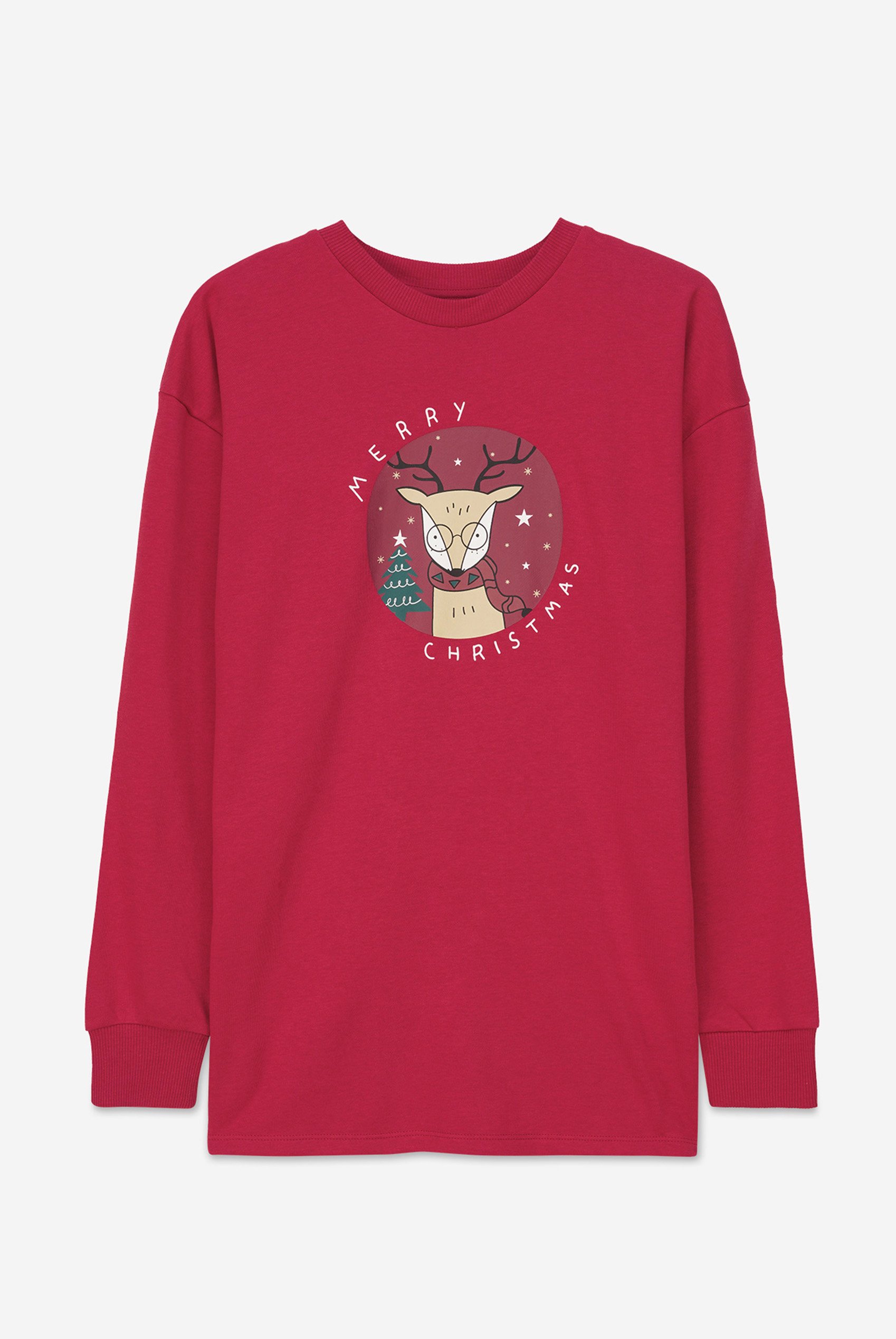 Womens Deer Printed Sweatshirt