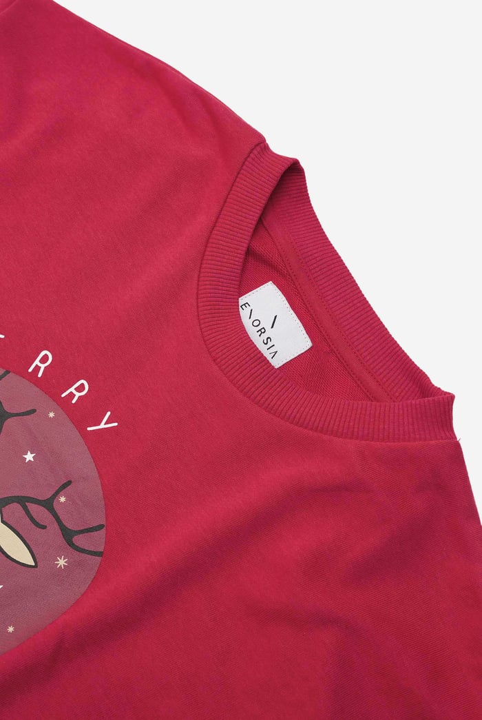 Womens Deer Printed Sweatshirt